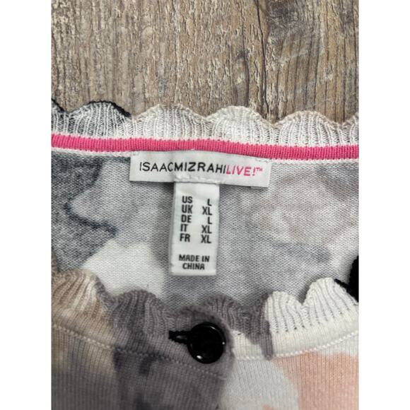 Isaac Mizrahi Live Floral Print Cadigan Size Large - Picture 2 of 5